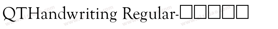 QTHandwriting Regular字体转换